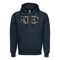 Navy take me to the rodeo Zipper Hoodie - CowhideDigitalArt