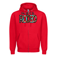 Red take me to the rodeo Zipper Hoodie - CowhideDigitalArt