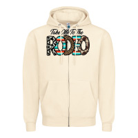 Sandshell take me to the rodeo Zipper Hoodie - CowhideDigitalArt