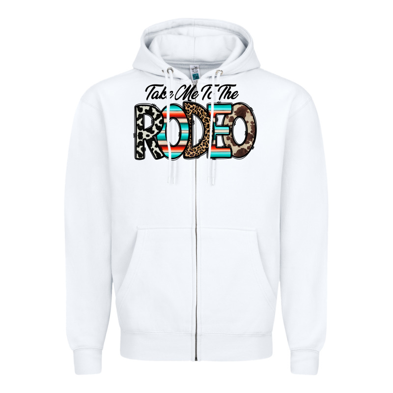 Take Me To The Rodeo Zipper Hoodie by CowhideDigitalArt | Teevron