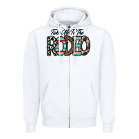 White take me to the rodeo Zipper Hoodie - CowhideDigitalArt