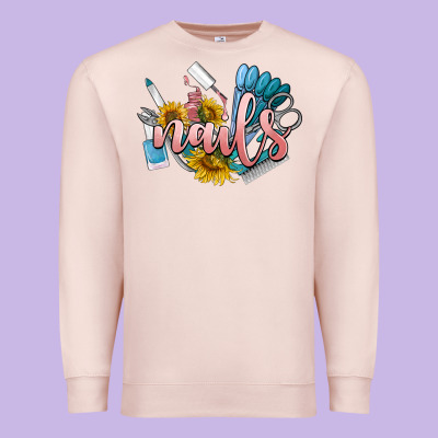 Nails Premium Sweatshirt Designed By Barkaloodesign