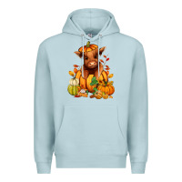 Blue Mist Fall Autumn heifer pumpkin Premium Hoodie - RanaPortraitStore