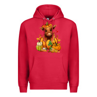 Cardinal Fall Autumn heifer pumpkin Premium Hoodie - RanaPortraitStore