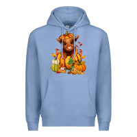Colony Blue Fall Autumn heifer pumpkin Premium Hoodie - RanaPortraitStore
