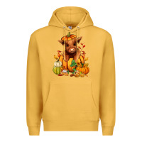 Mustard Fall Autumn heifer pumpkin Premium Hoodie - RanaPortraitStore