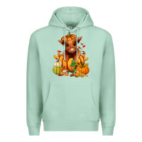 Seafoam Fall Autumn heifer pumpkin Premium Hoodie - RanaPortraitStore