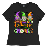 Black halloween with my gnomies Ladies Tee - texasbilliewilder