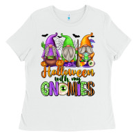White halloween with my gnomies Ladies Tee - texasbilliewilder