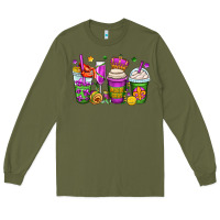 Army Green mardi gras coffee cups Long Sleeve Tee - OliviaCreatesArt