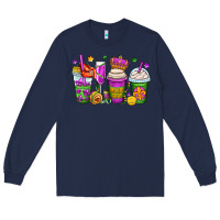 Navy mardi gras coffee cups Long Sleeve Tee - OliviaCreatesArt