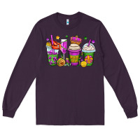 Plum mardi gras coffee cups Long Sleeve Tee - OliviaCreatesArt