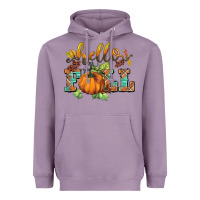 Lavender hello fall pumpkin Heavyweight Hoodie - BarkalooDesign