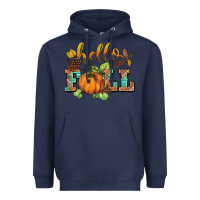 Navy hello fall pumpkin Heavyweight Hoodie - BarkalooDesign