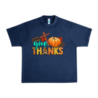 Navy give thanks Urban Heavy Tee - CowGirlArtShop