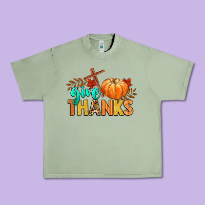 Give Thanks Urban Heavy Tee Designed By Cowgirlartshop
