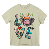 Mossy pig love Heavy Core Tee - BarkalooDesign