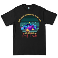 Black camping The Best Outdoor Activity Is Going Back Inside Premium Tee - Bettercallsaul