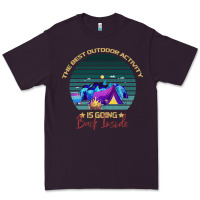 Plum camping The Best Outdoor Activity Is Going Back Inside Premium Tee - Bettercallsaul