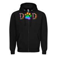 Black dad lgbt Zipper Hoodie - CowhideDigitalArt