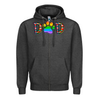 Charcoal Heather dad lgbt Zipper Hoodie - CowhideDigitalArt
