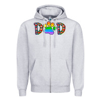Heather Grey dad lgbt Zipper Hoodie - CowhideDigitalArt