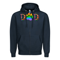 Navy dad lgbt Zipper Hoodie - CowhideDigitalArt