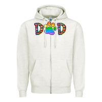 Oatmeal Heather dad lgbt Zipper Hoodie - CowhideDigitalArt