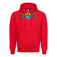 Red dad lgbt Zipper Hoodie - CowhideDigitalArt