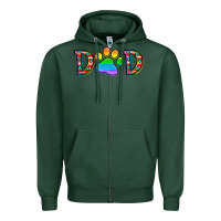 Sports Green dad lgbt Zipper Hoodie - CowhideDigitalArt