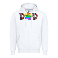 White dad lgbt Zipper Hoodie - CowhideDigitalArt