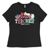 Black blessed teacher school Ladies Tee - NancyCooperArtShop