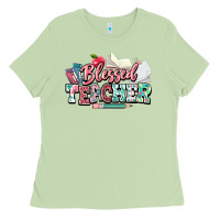 Matcha blessed teacher school Ladies Tee - NancyCooperArtShop