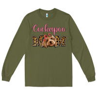 Army Green Cockapoo Mom Long Sleeve Tee - Jasminsmagicworld