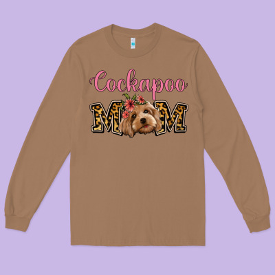 Cockapoo Mom Long Sleeve Tee Designed By Jasminsmagicworld
