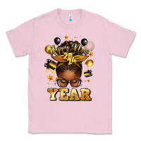 Bubblegum Pink happy new year afro messy bun Classic Tee - texasbilliewilder