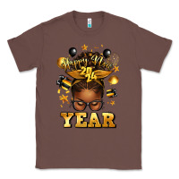 Chestnut happy new year afro messy bun Classic Tee - texasbilliewilder