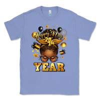 Colony Blue happy new year afro messy bun Classic Tee - texasbilliewilder