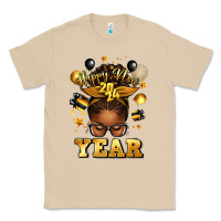Mushroom happy new year afro messy bun Classic Tee - texasbilliewilder