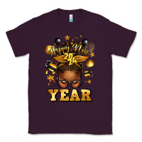 Plum happy new year afro messy bun Classic Tee - texasbilliewilder