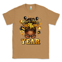Toasted Coconut happy new year afro messy bun Classic Tee - texasbilliewilder