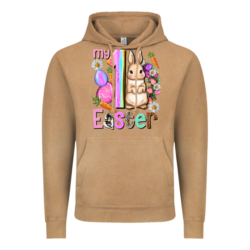 My First Easter Girl Easter Day Vintage Hoodie by HowdyJamesFarm | Teevron