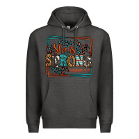 Charcoal Heather She is strong proverbs 31:25 Premium Hoodie - LillyAllenDesigns