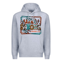 Heather Grey She is strong proverbs 31:25 Premium Hoodie - LillyAllenDesigns