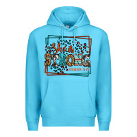 Ocean Blue She is strong proverbs 31:25 Premium Hoodie - LillyAllenDesigns