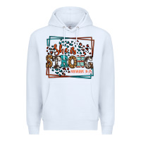 White She is strong proverbs 31:25 Premium Hoodie - LillyAllenDesigns