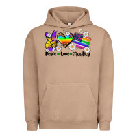 Pigment Burro peace love  equality Urban Hoodie - AdoDesignShop