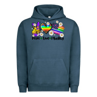 Pigment Midnight Navy peace love  equality Urban Hoodie - AdoDesignShop