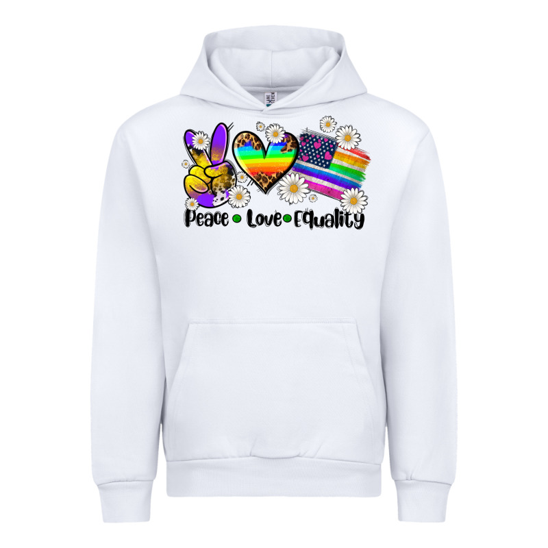 Peace Love  Equality Urban Hoodie by AdoDesignShop | Teevron