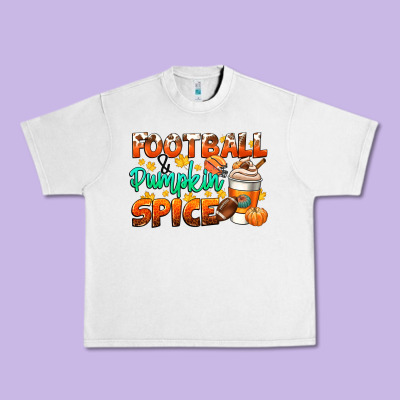 Football Pumpkin Spice Urban Heavy Tee Designed By Cowgirlartshop